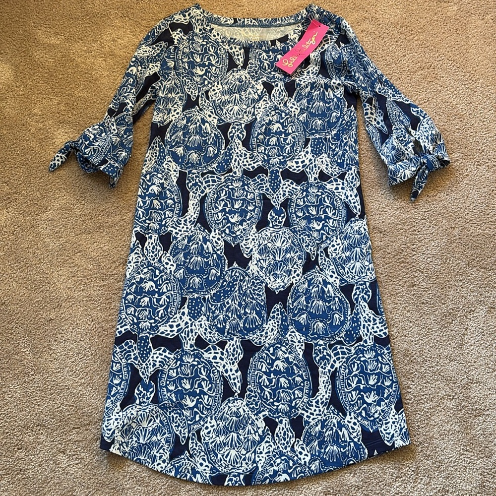 Lilly Pulitzer Deep Indigo Turtle Preston Dress